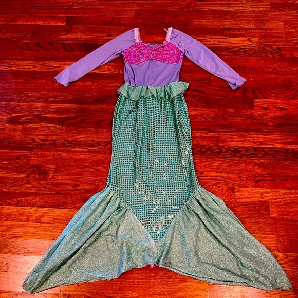 Girls Shimmery Mermaid Costume - Picture 1 of 2